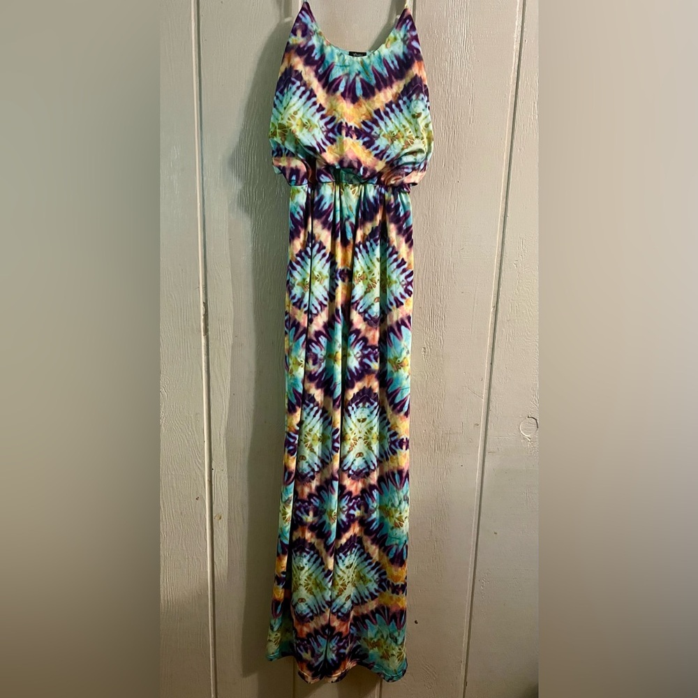 Love The Journey Vibrant Tie-Dye boho dress